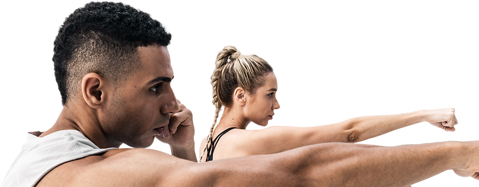 Twee personen trainen samen IMBODY Pro S smart gym digitale weerstand