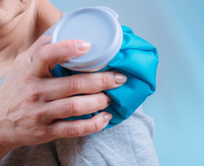 Application de chaud ou de froid sur blessure