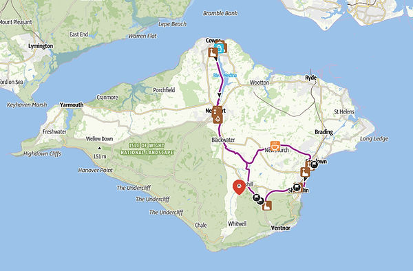 Cycling Camping Campsite Isle of Wight Round The Island Red Squirrel Trail