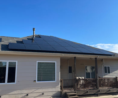 Solar panels on roof