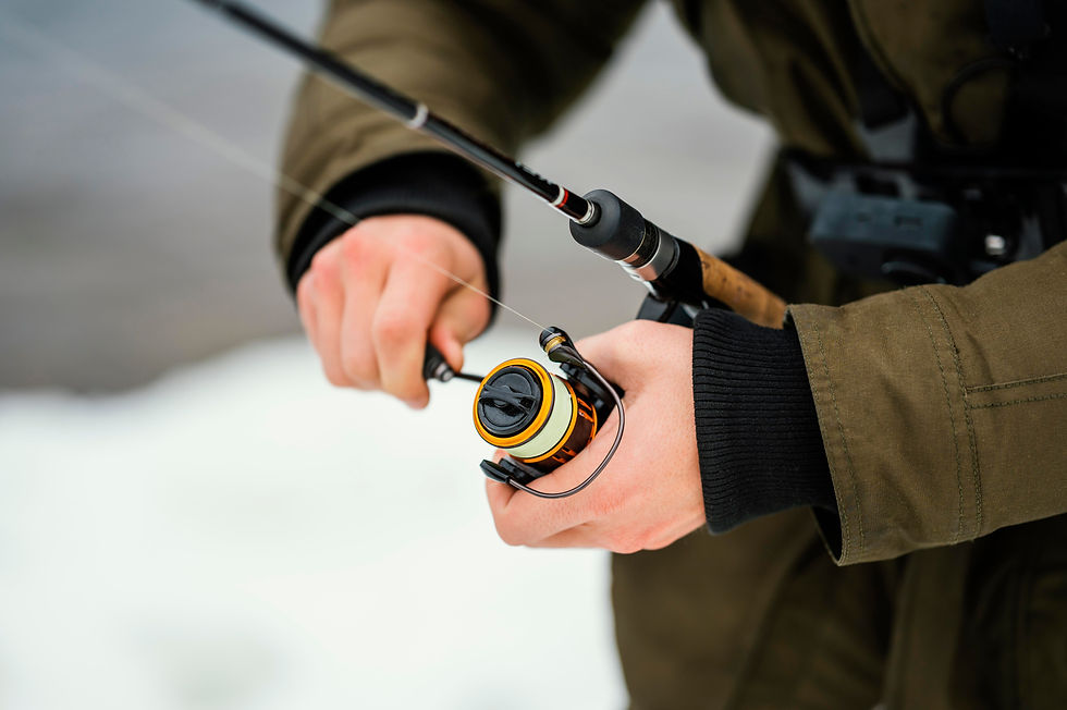 A man using a fishing rod