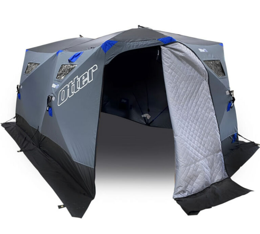 an ice fishing tent