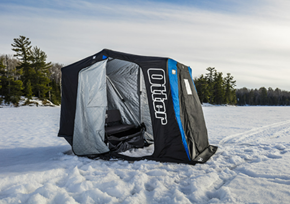 cabin style ice shelter