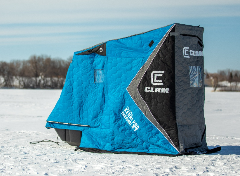an ice fishing tent