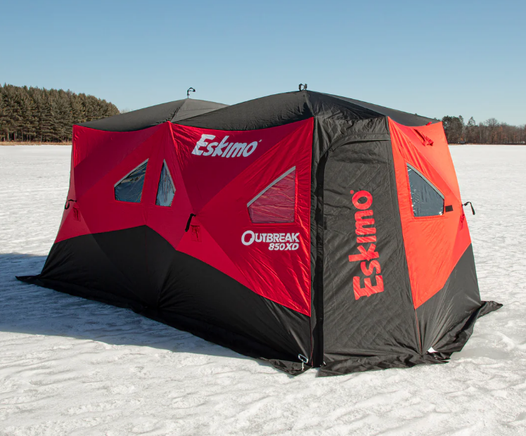 an ice fishing tent