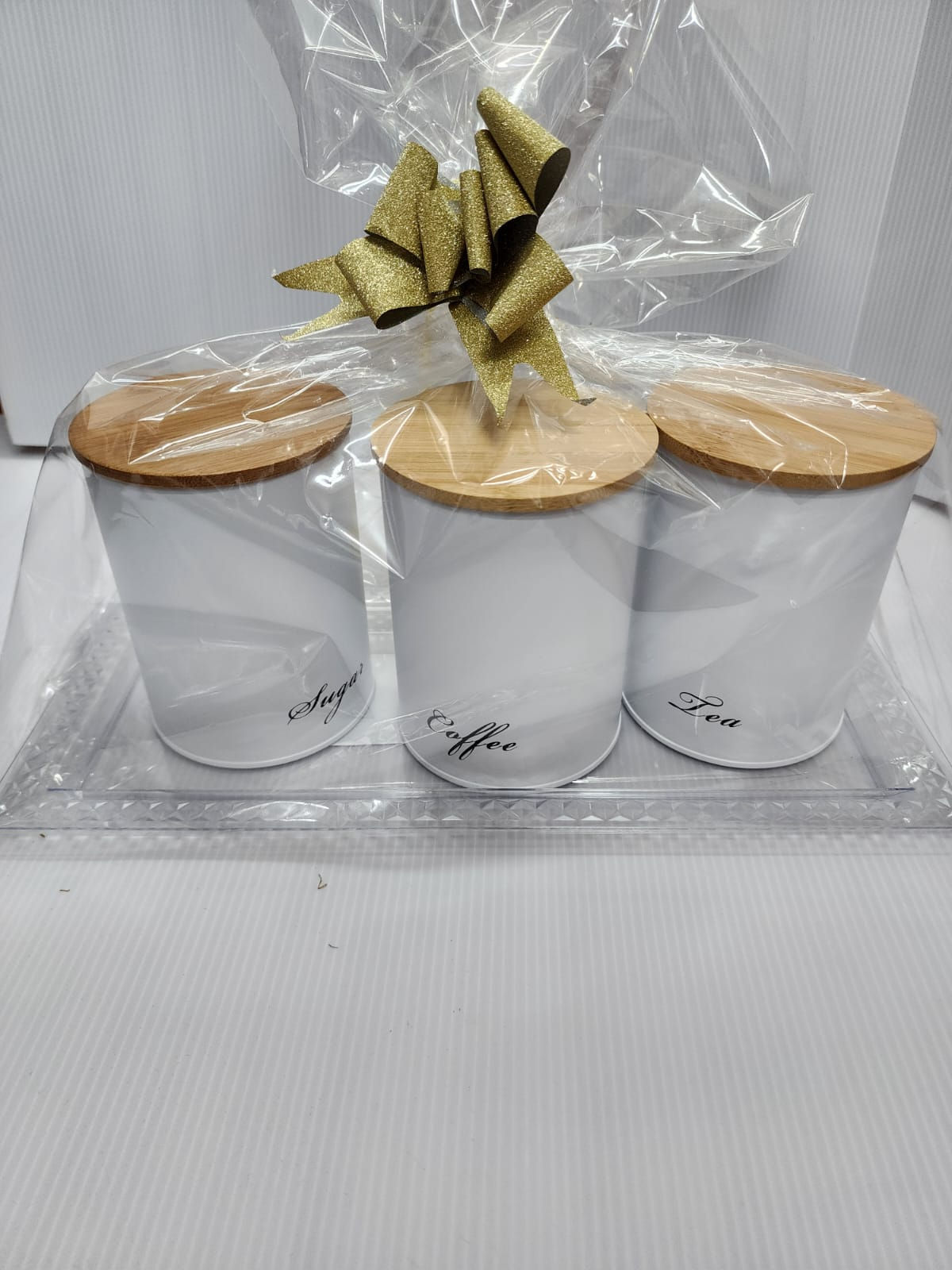 תה קפה סוכר לבן חלק מכסה עץ