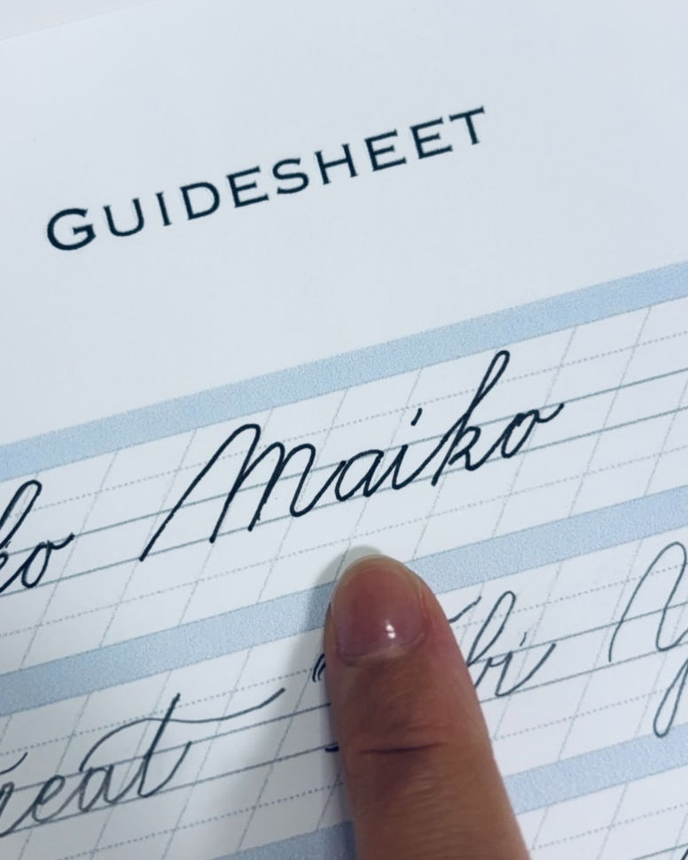 ワークショップの後、早速練習して書いてみたよ!と送ってきてくれた可愛い文字。