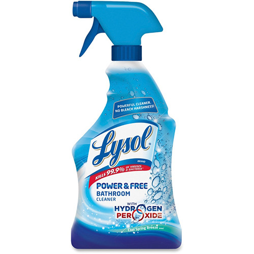 Lysol Bleach Free Hydrogen Peroxide Bathroom Cleaner Spray, Fresh, 22oz