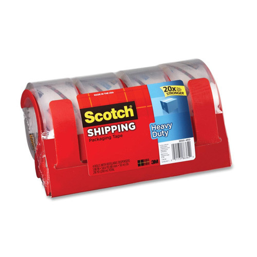Scotch 3850 HeavyDuty Packaging Tape 4/Pack CompleteOffice.Co
