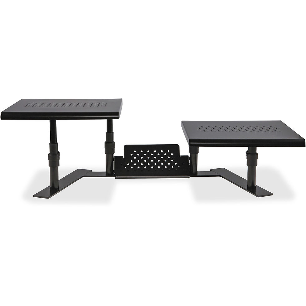 Miniatura: Allsop Metal Art ErgoTwin Height Adjustable Dual Monitor Stand