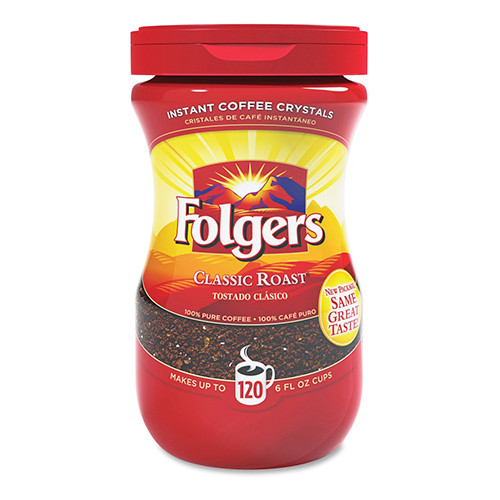 Folgers Classic Roast Instant Coffee Crystals Instant Regular 8 OZ