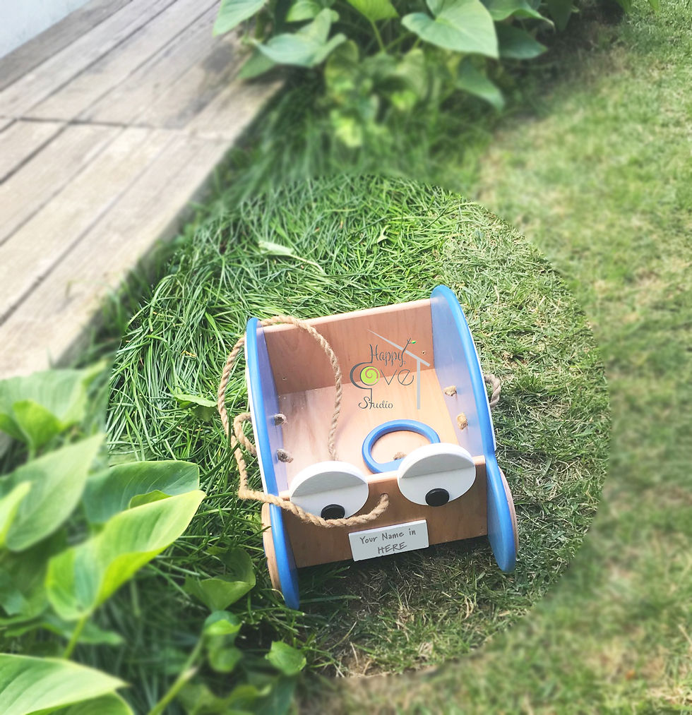 Küçük resim: Çek Çek | Ahşap Oyuncak Araba- Pembe