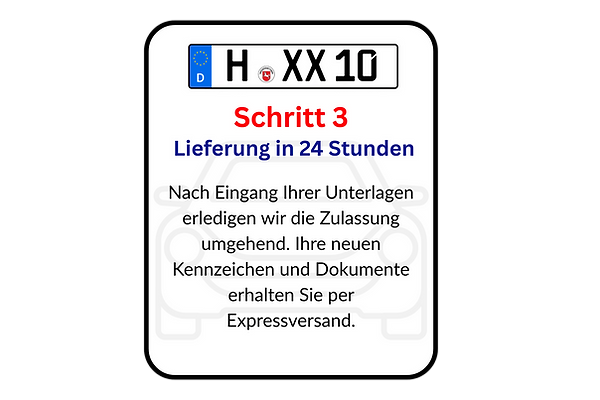 In drei Schritten zu Ihrem Wunschkennzeichen