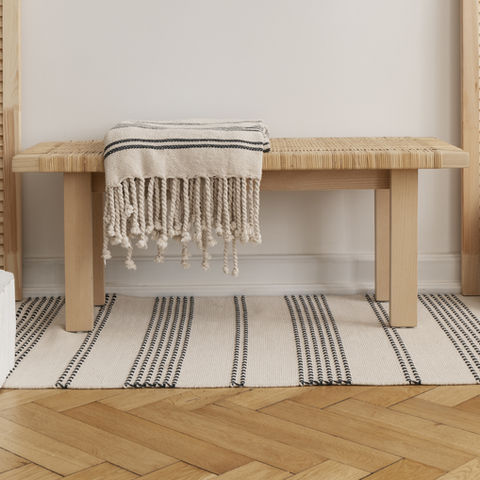 Woven Elegance Stool Upholstery