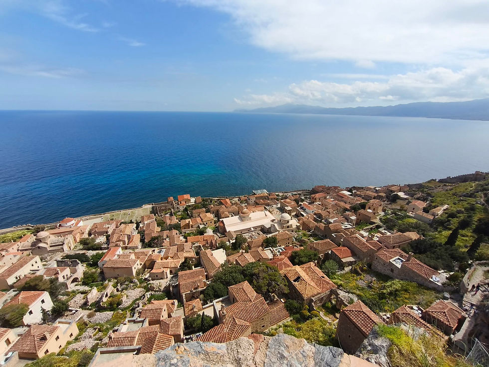 Monemvasia - the view from the upper town| Pic.: Sonia Gerodimou