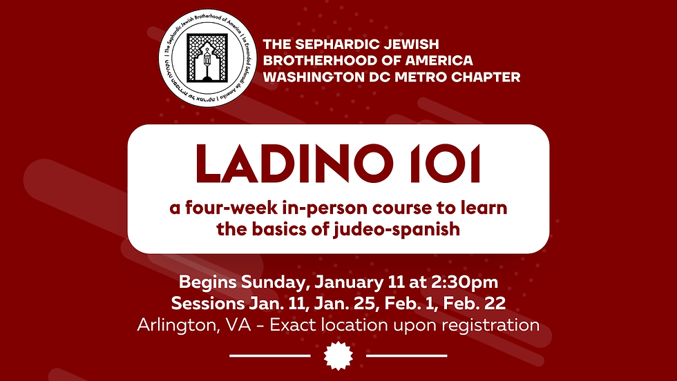 Ladino 101 Course - Washington DC Metro Chapter