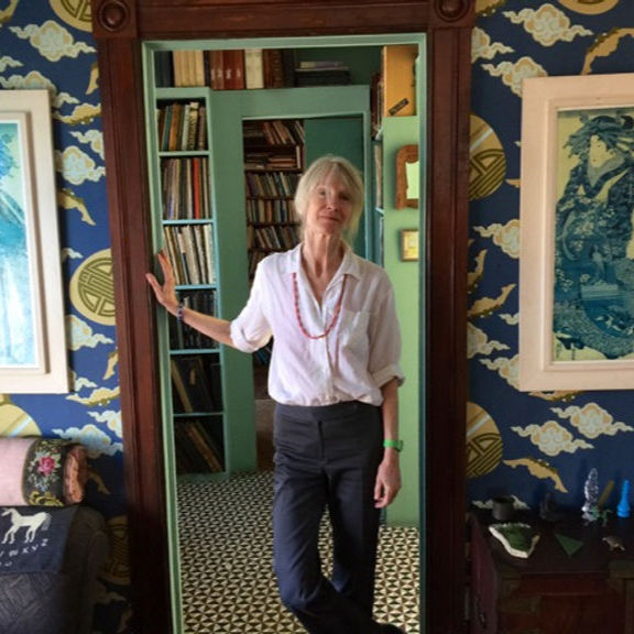 Rachel Hadas at the Merrill House in Stonington, Ct.