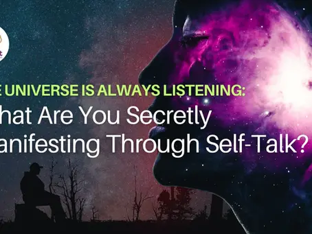 Mindset Coach Praful - Self-Talk Manifestation Blog Banner showing inner voice and vibrational reality theme