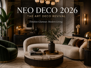 Neo Decor living room feauturing curved furniture, marble coffee tables and brass lighting