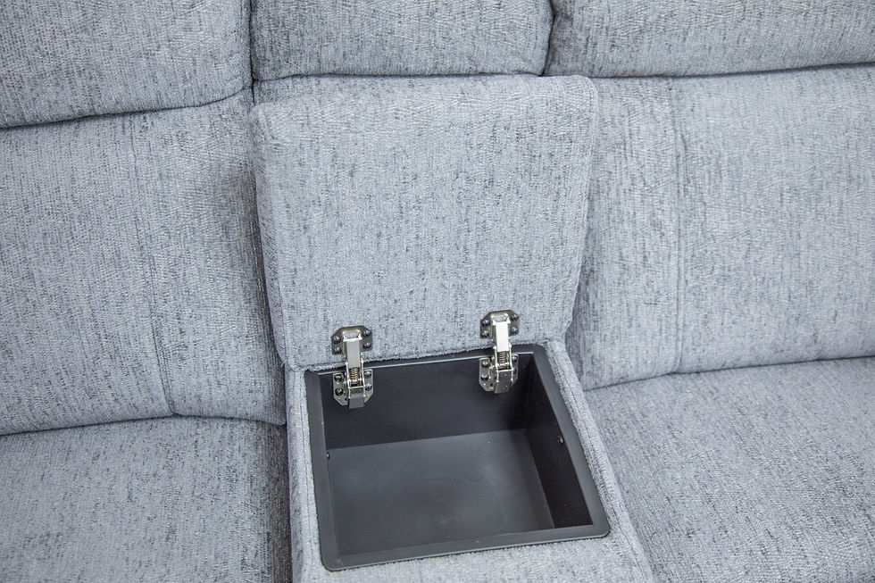 Thumbnail: Owen Electric Recliner Sofa Grey Large Corner