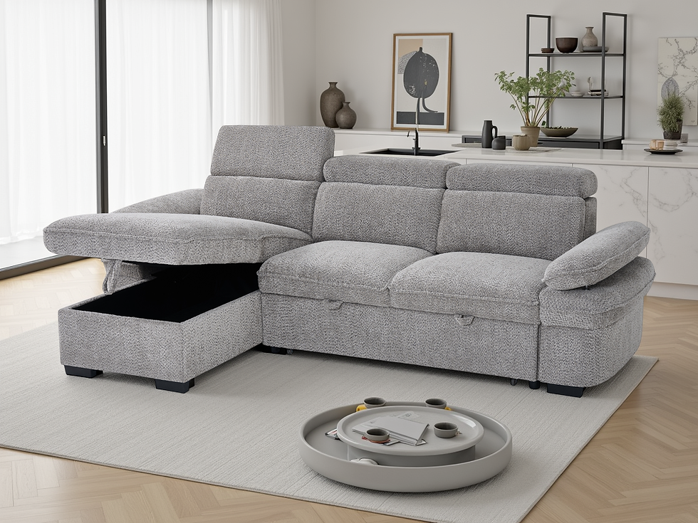 Thumbnail: Hudson Sofabed Grey Universal Corner