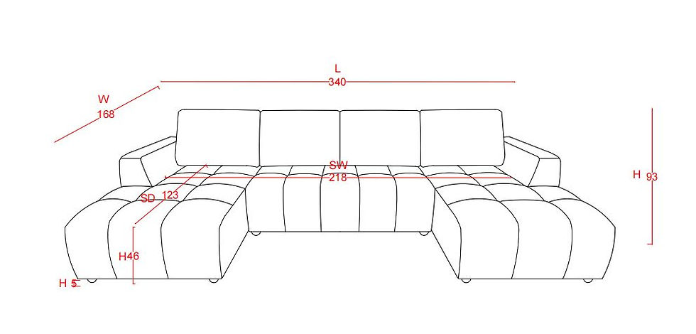 Thumbnail: Shanghai Luxury Beige U Shape Corner Sofabed