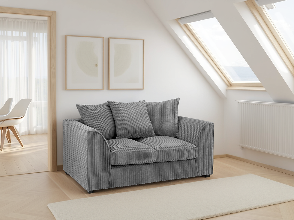 Thumbnail: Harley Jumbo Sofa Grey 2 Seater