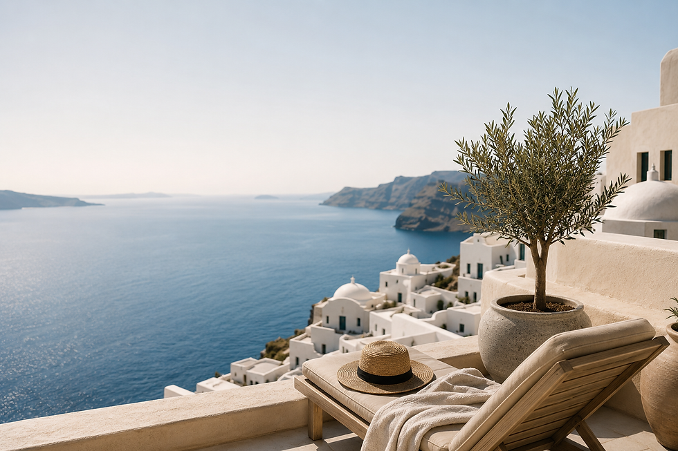 Mediterranean coastal terrace retreat