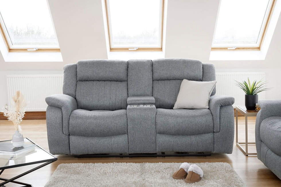 Thumbnail: Linden Electric Recliner Sofa Grey 2 Seater