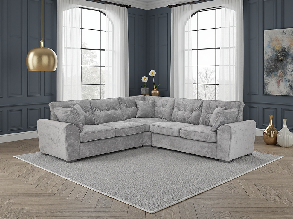 Thumbnail: Maxwell Sofa Grey Large Corner