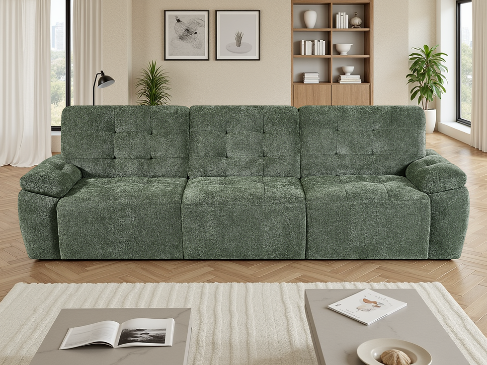 Dallas Electric Sofabed Green 3 Seater