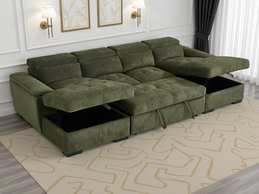 Thumbnail: Alaya Sofabed Green U Shape Corner