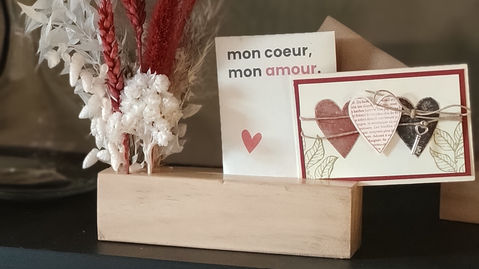 carte réalisée pour les fleurs de monsieur laurent