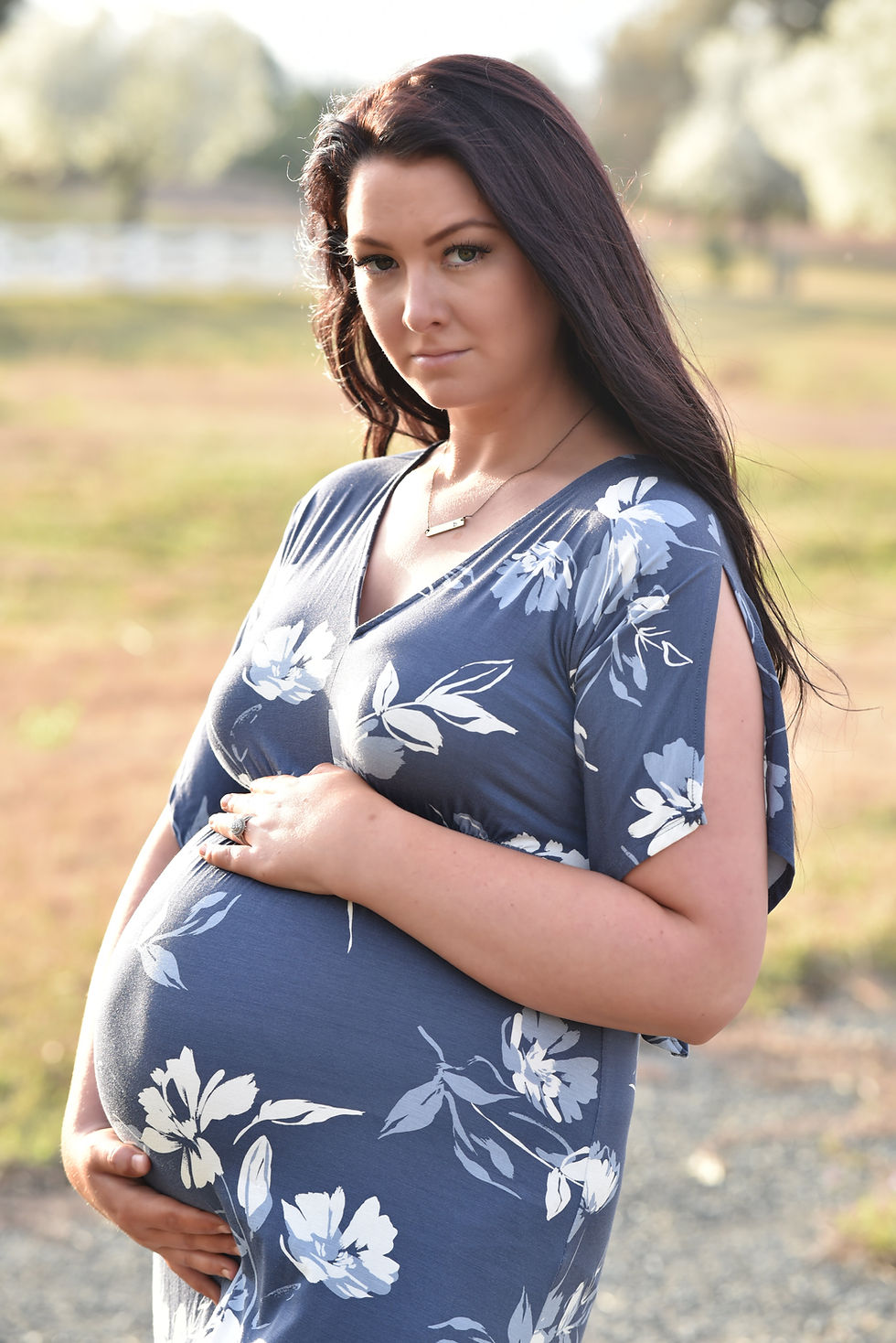 Thumbnail: Slate Blue Floral Dress