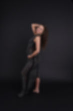 Thumbnail: Black Mesh and Silver Stone Evening Maternity Gown