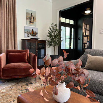 empty nest design living room remodel purge declutter whole home remodel construction management