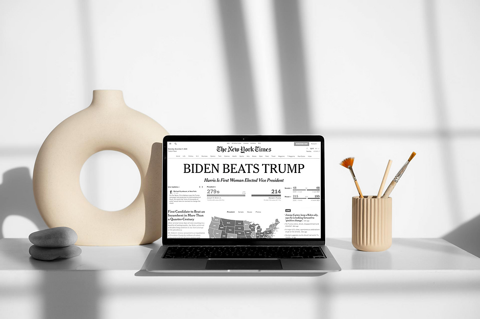 Laptop wo eine Blog Posts zeigt