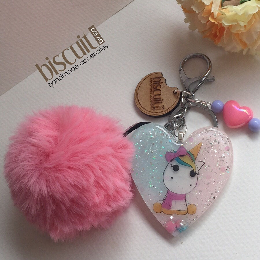Thumbnail: Purse Charm • Unicorn Kawaii • Resin