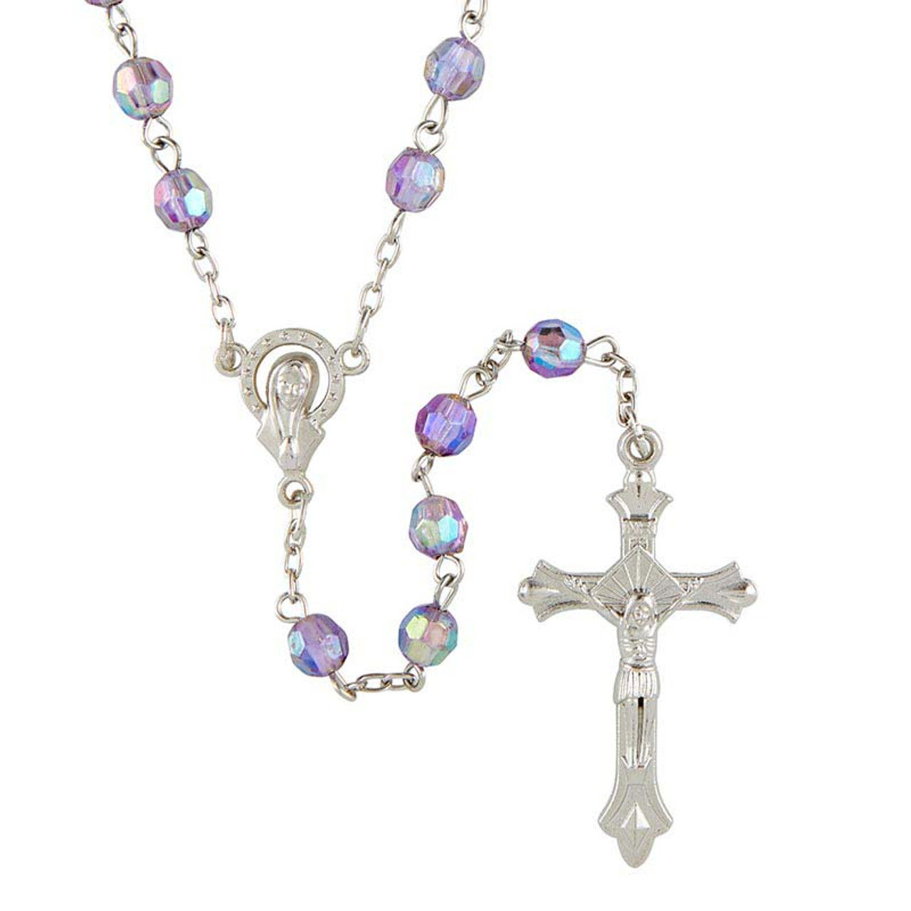 Rosario de Cristal Morado