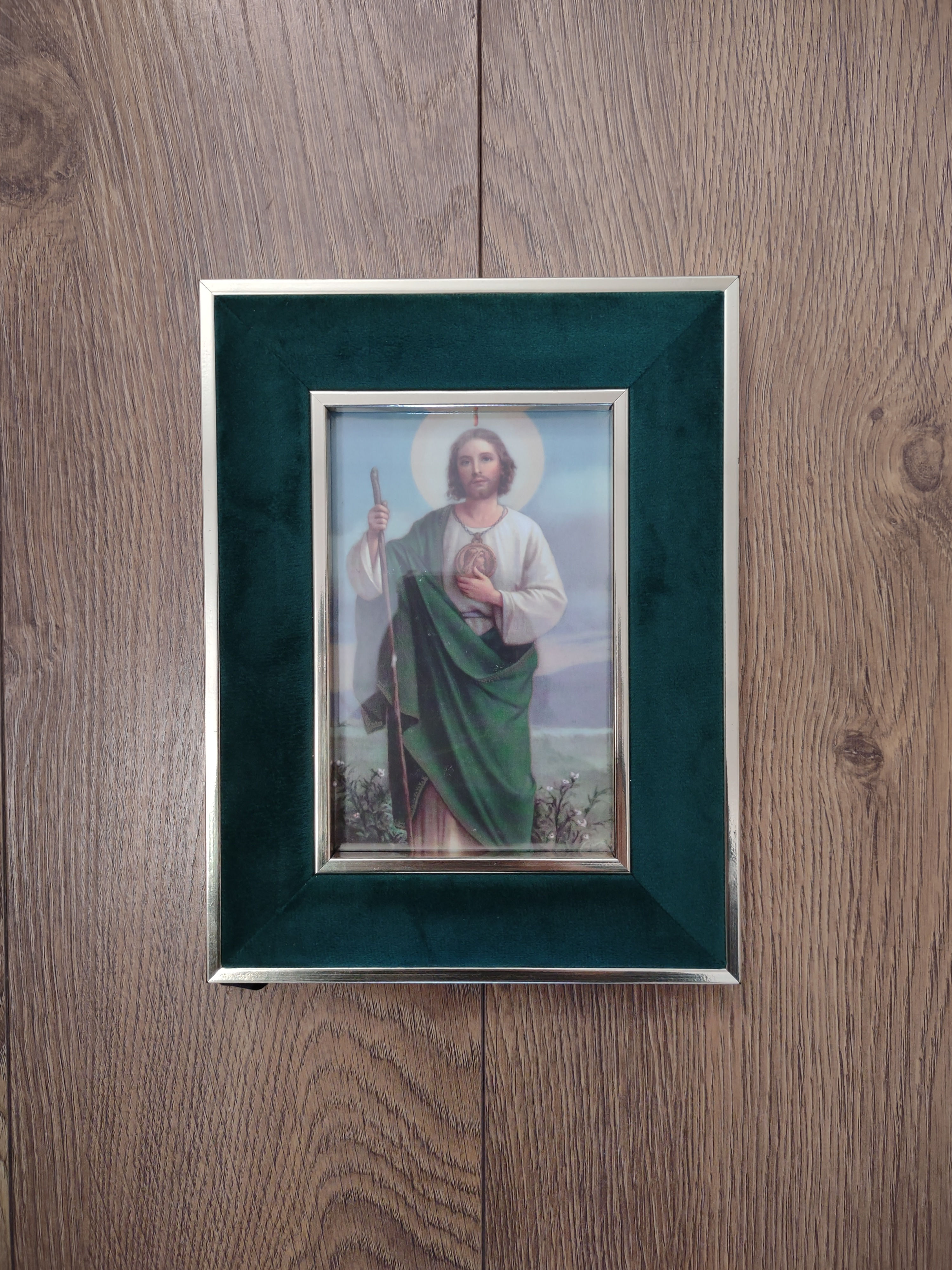 Cuadro Verde San Judas Tadeo 4X6"