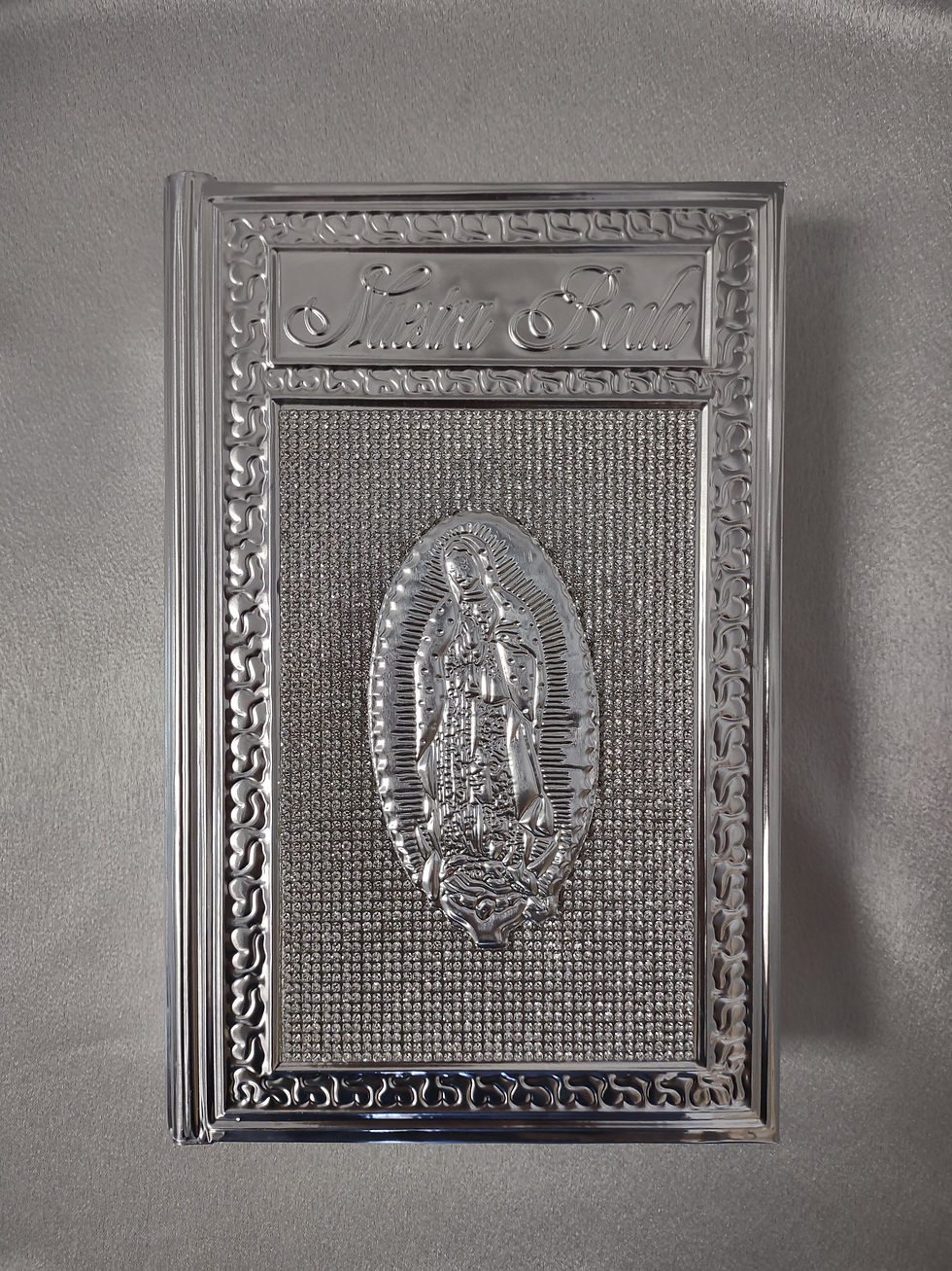 Biblia Nuestra Boda Repujada Plata