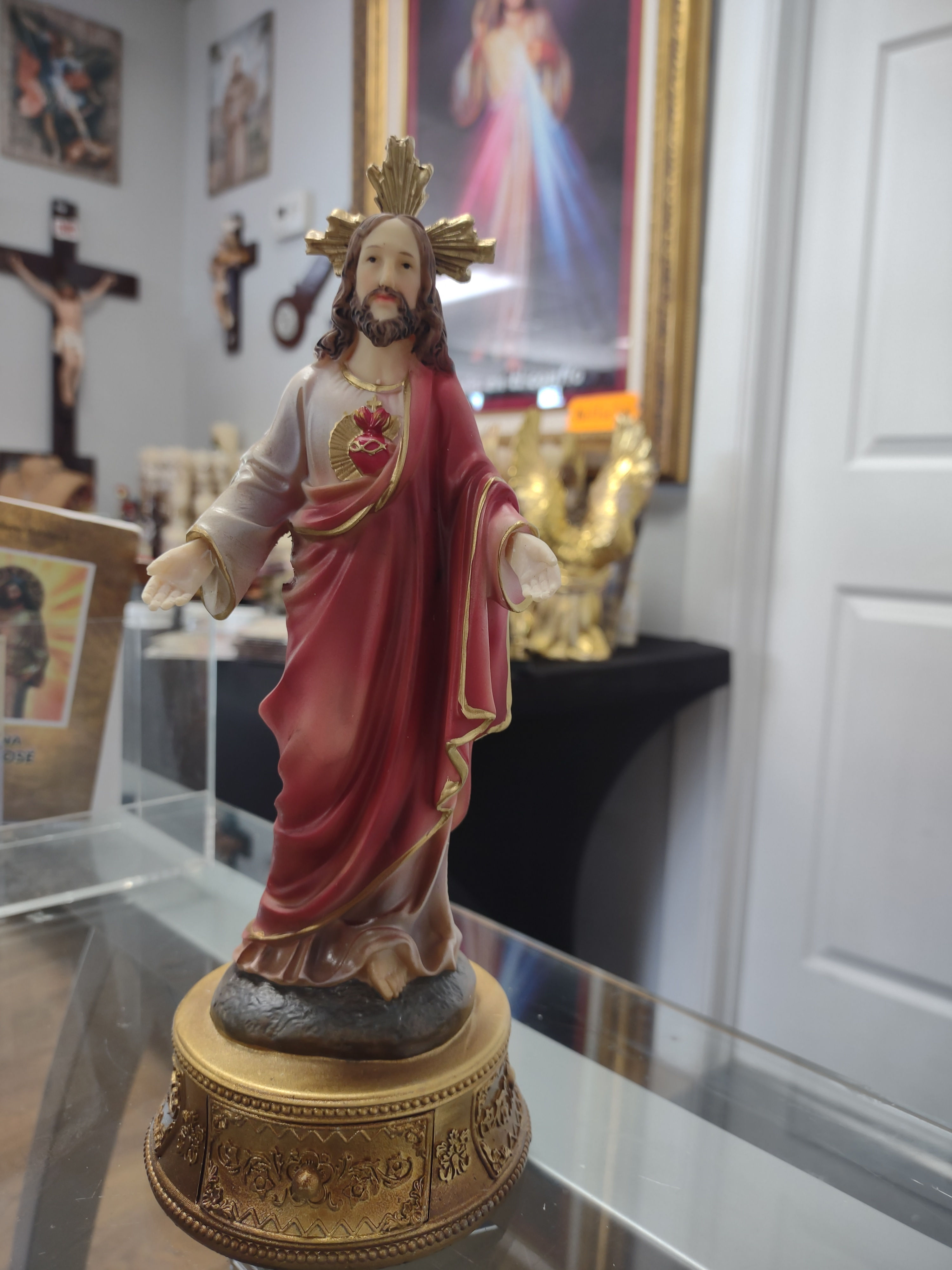 Estatua Sagrado Corazon 8"