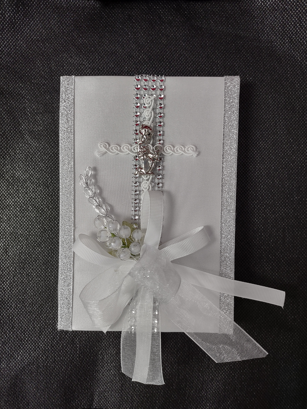 Libro Recuerdo Primera Comunion Moño Blanco