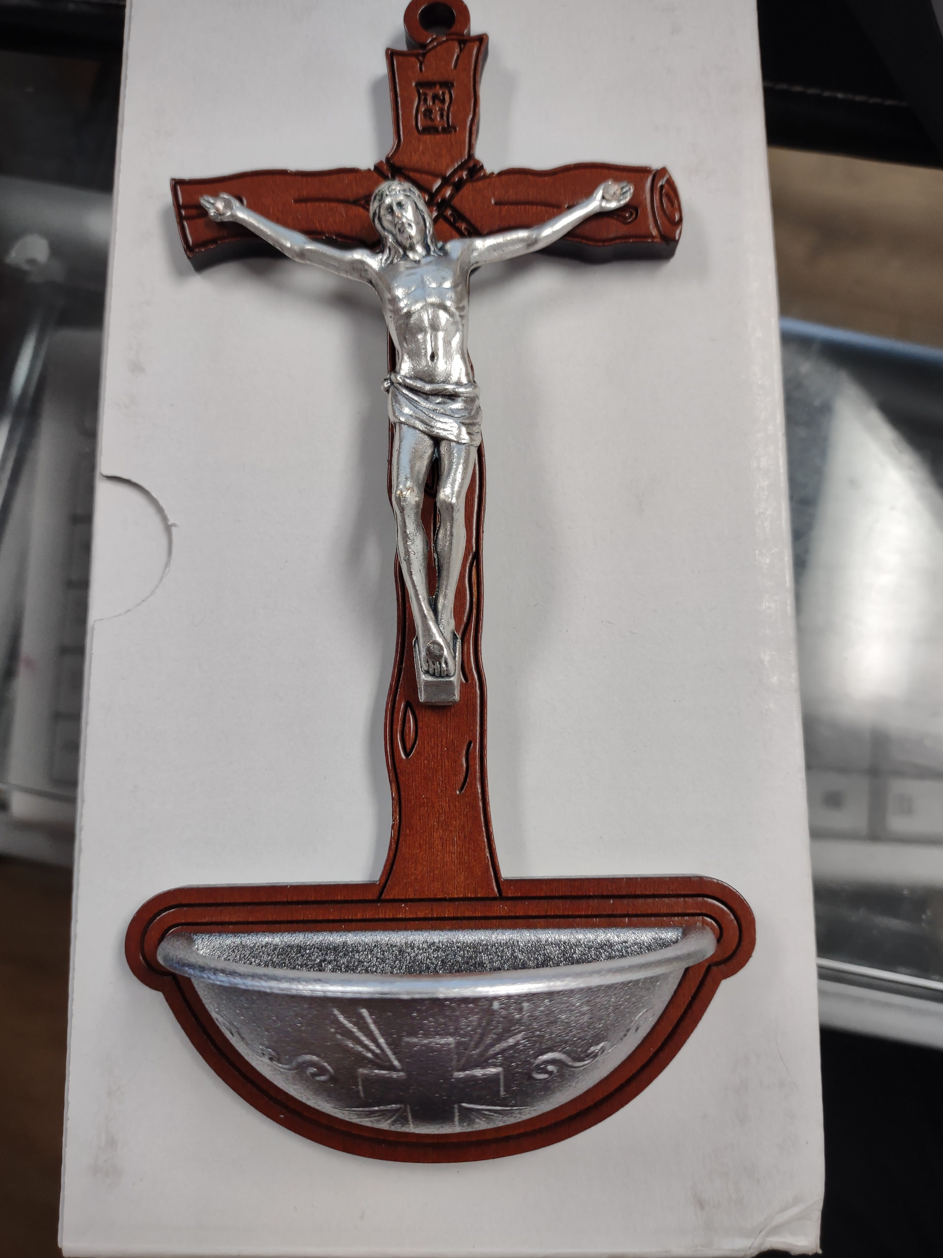 Fuente Cristo cafe con Plata 7"