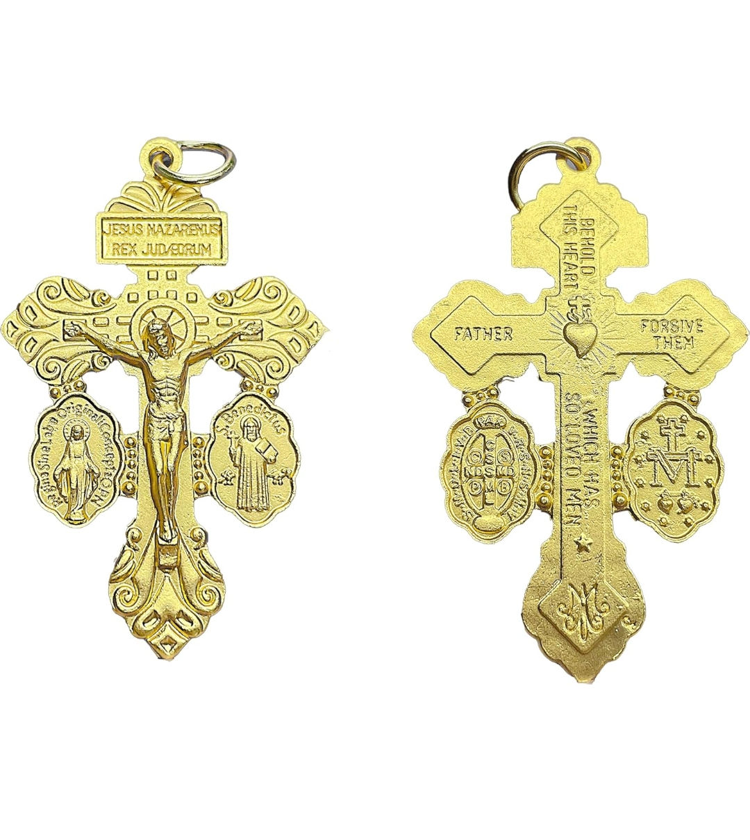 Cruz del Perdon Dorada con Medallas