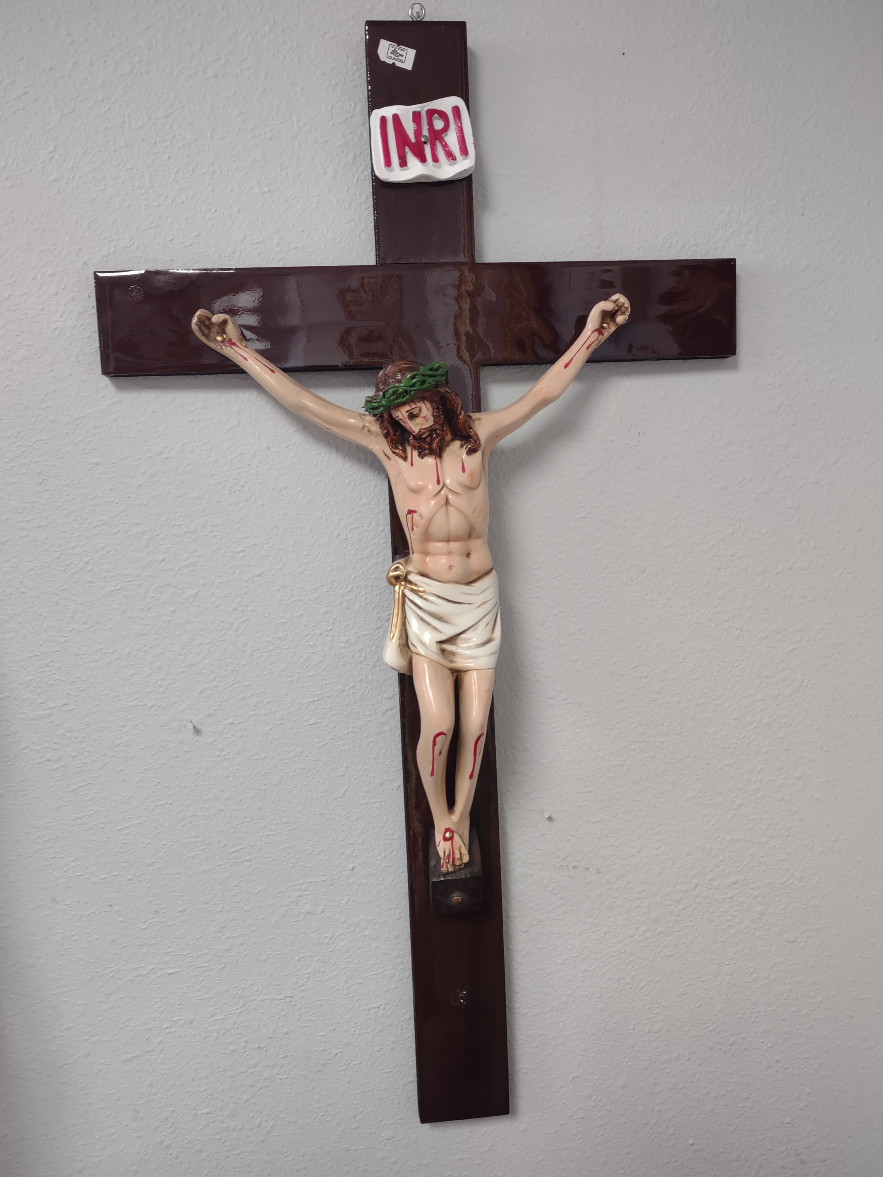 Crucifijo cafe Madera Oscura 27"x 16"
