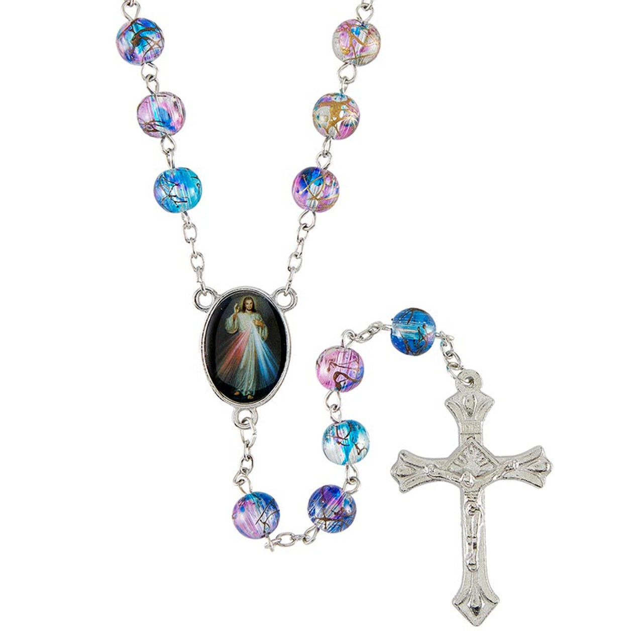 Rosario Divina Misericordia Cuentas Salpicaduras