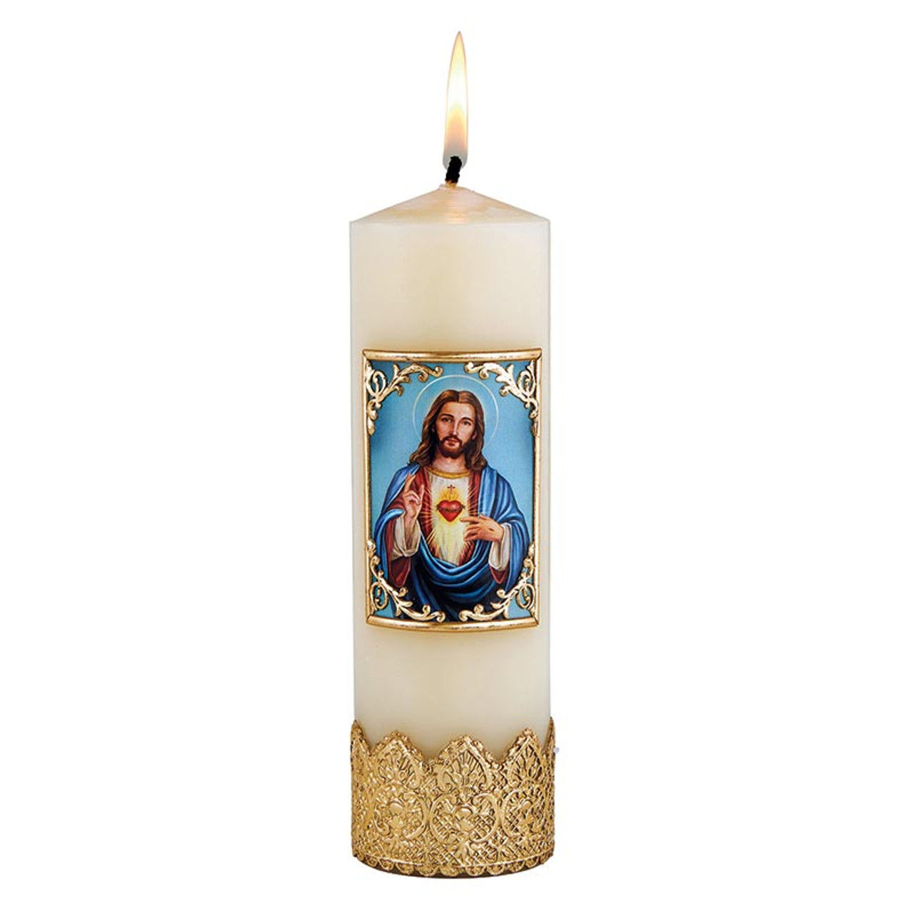 Cirio Sagrado Corazon de Jesus 8"