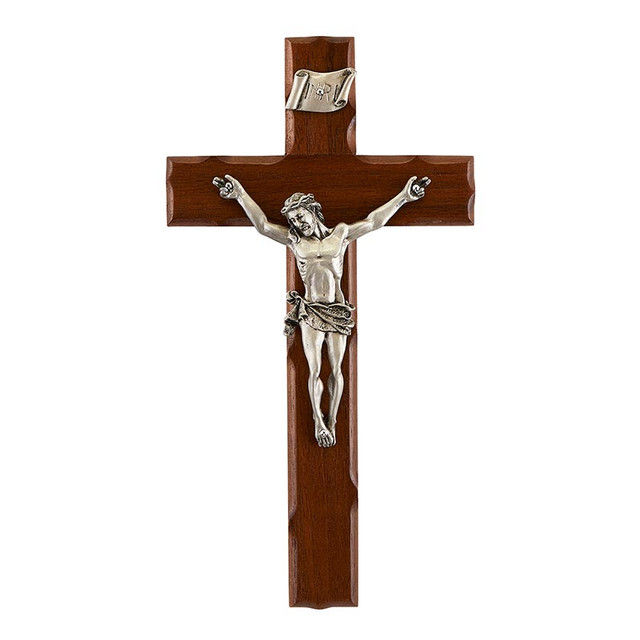 Crucifijo con borde Dentado 8"