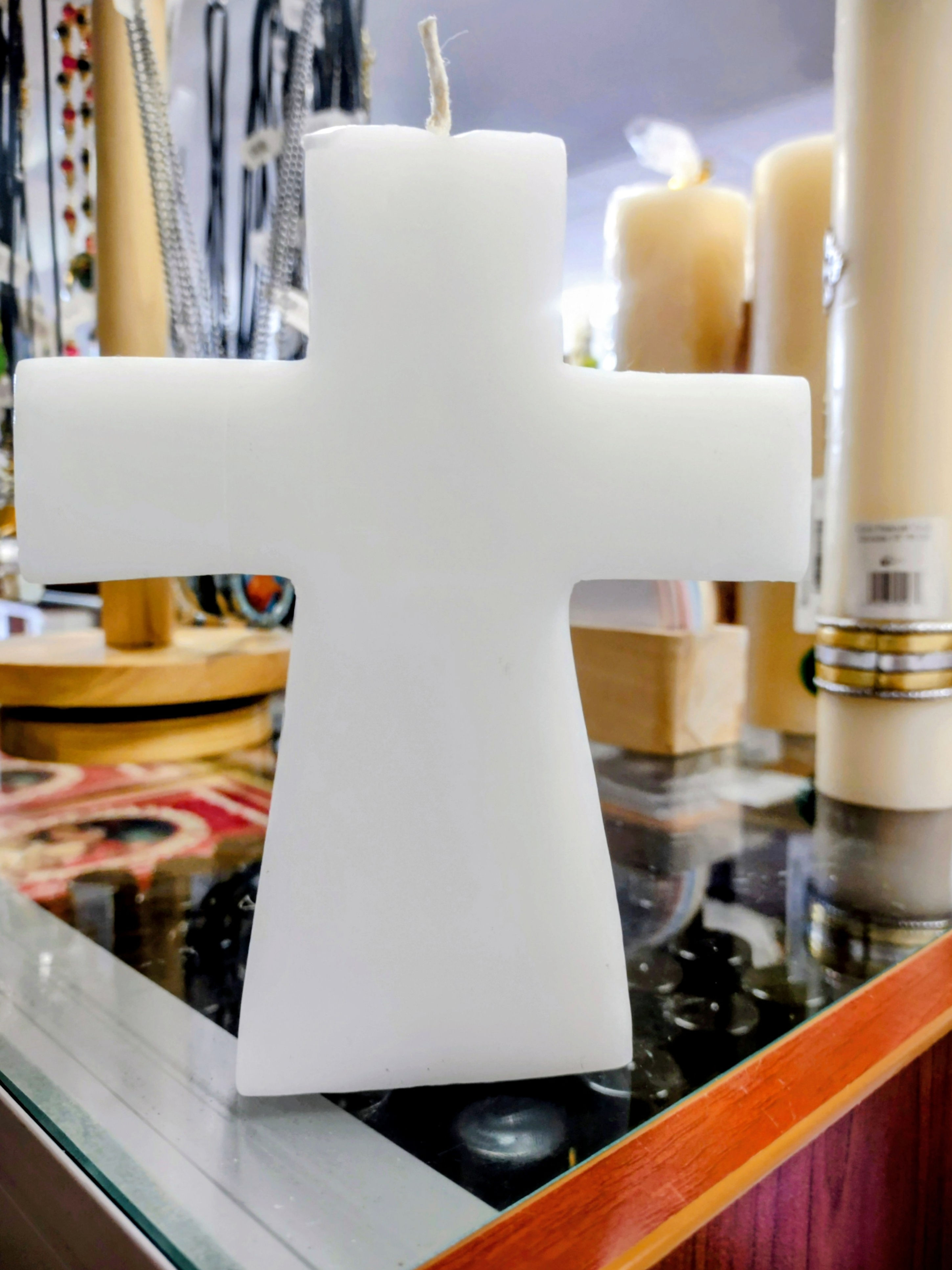 Velas de cera Cruz Blanca